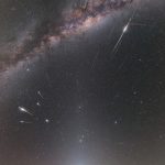 Meteor shower in the Chilean Desert