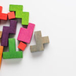 The,Concept,Of,Rational,And,Irrational,Thinking.,Colourful,Shapes,Of